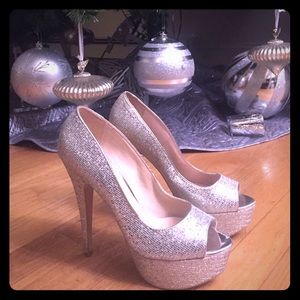 Sparkly Aldo Vannice high heels