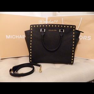 Michael Kors Large Studded Selma Satchel