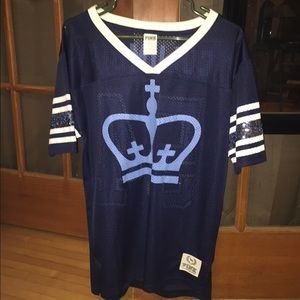 Pink jersey sequined arms