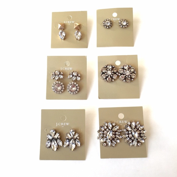 J. Crew Crystals Button Earrings - Picture 3 of 3