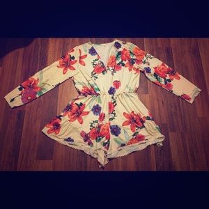 Floral print romper