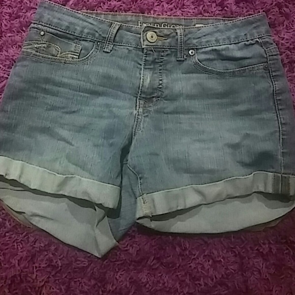Dark denim shorts