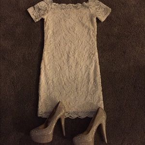Cream mini dress
