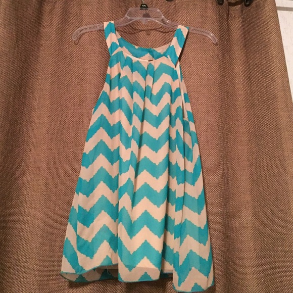Blue chevron shirt. Worn once.