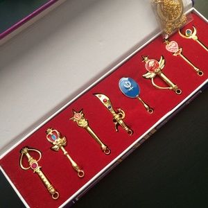 Set of 8 sailor moon keychain