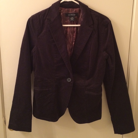 Calvin Klein Black Velvet Blazer