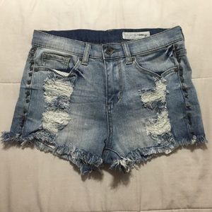 High Waisted Distressed Jeans