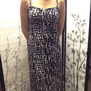 Long black and cream maxi dress from HM