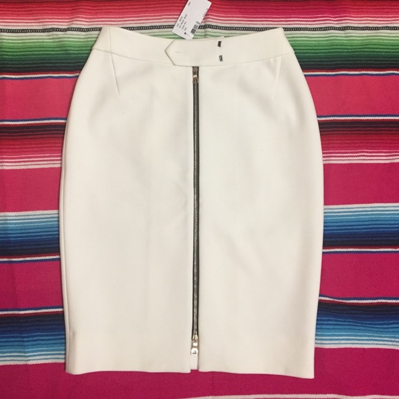Lagence Skirts - New with tags white skirt with black zipper Lagence Skirts - New with tags white skirt with black zipper