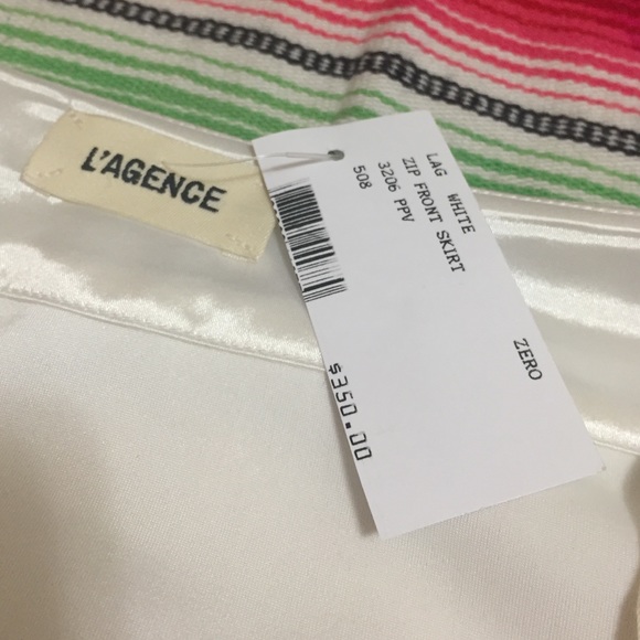 Lagence Skirts - New with tags white skirt with black zipper Lagence Skirts - New with tags white skirt with black zipper