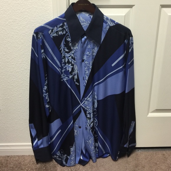 Versace Classic mens silk button up shirt