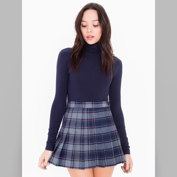 American Apparel Genevieve Plaid Tennis Skirt