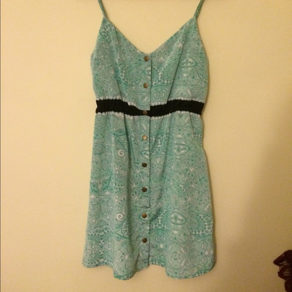 Mint green paisley dress