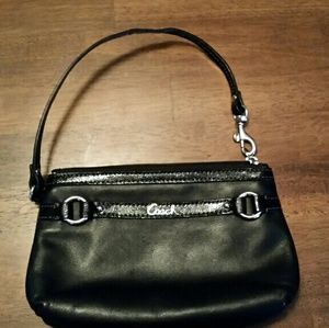 Coach black wristlet