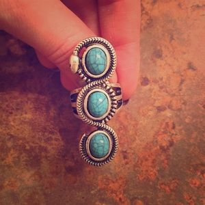 Turquoise snake ring