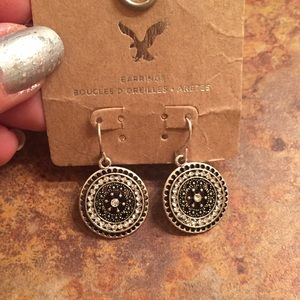Boho silver earrings