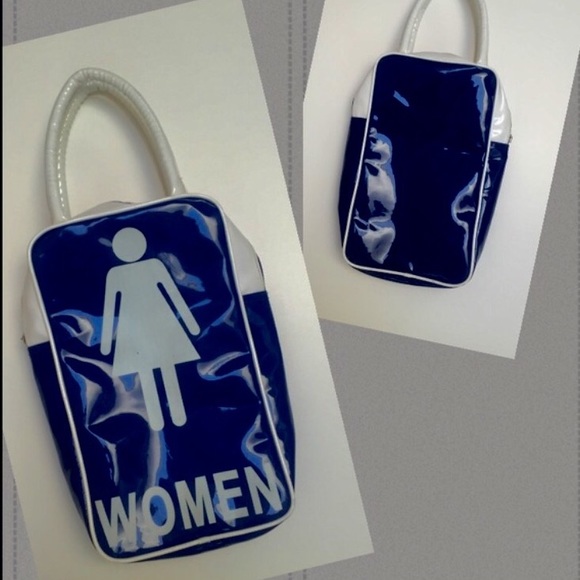 📌SOLD LOCALLY📌RETRO KITSCH Vinyl WomanSign Bag - Picture 3 of 4