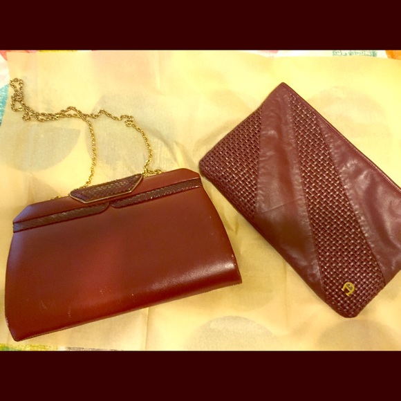 ⚡️FINAL PRICE DROP⚡️Vintage Burgundy Clutch Bundle