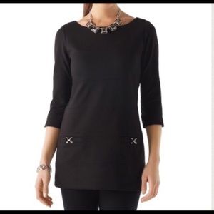 White House Black Market Ponte Tunic Small