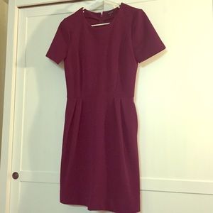 Madewell plum fit and flare dress - size 2