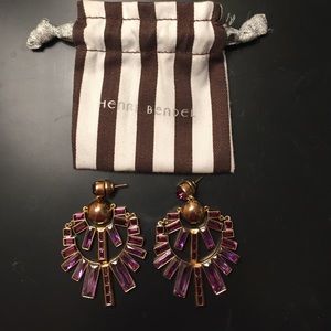 Henri Bendel Burst Chandelier Earrings - purple