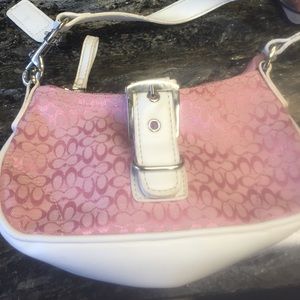 Pink coach handbag