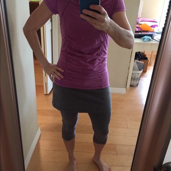 Medium purple exercise top and Soma Capri w/skirt
