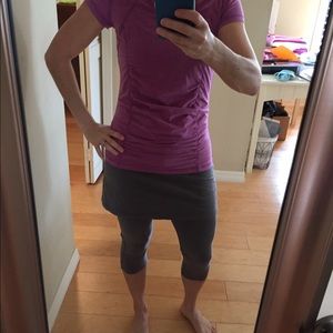 Medium purple exercise top and Soma Capri w/skirt