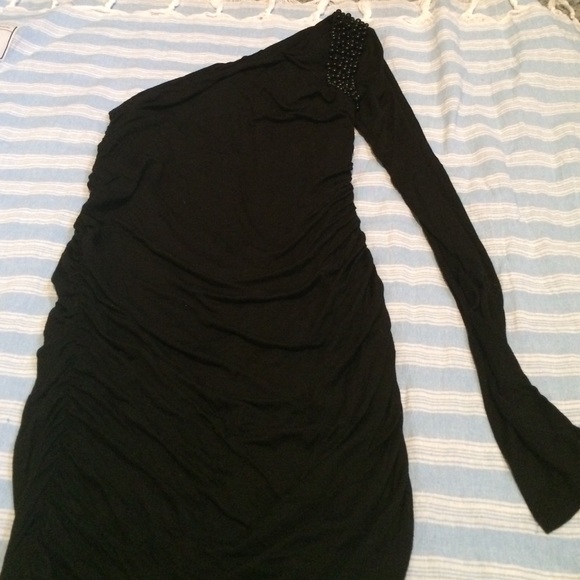 BOGO! Asymmetrical Ruched Bodycon Dress - Picture 2 of 4