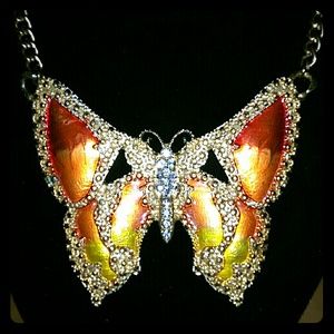 Vintage butterfly necklace