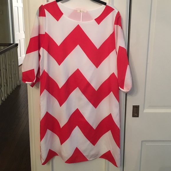 Everly Chevron Shift Dress