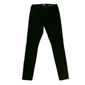 7 for all mankind Gwenevere skinny black jeans 25