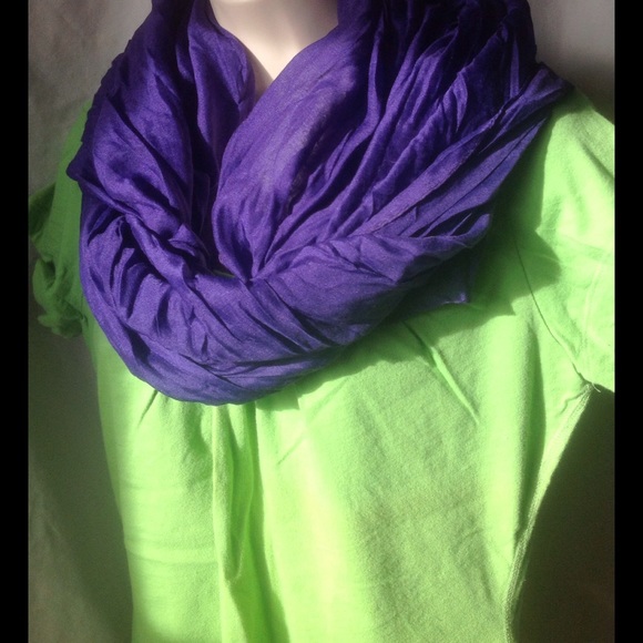 Purple Crinkle Scarf Wrap - Picture 2 of 4