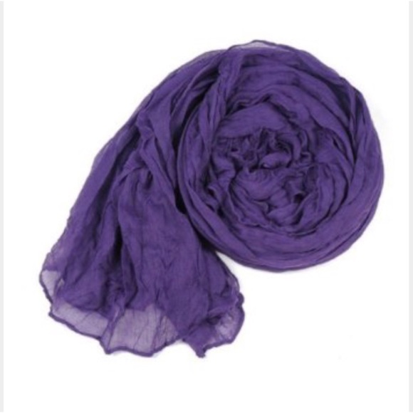 Purple Crinkle Scarf Wrap - Picture 3 of 4