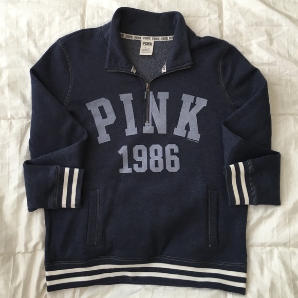 PINK Washed Out Navy Pullover Sweatshirt