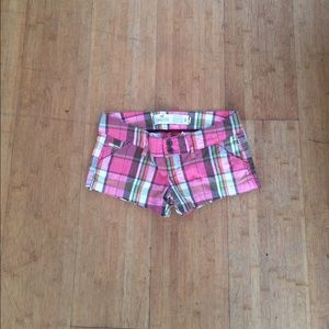 Plaid hollister shorts Sz 0