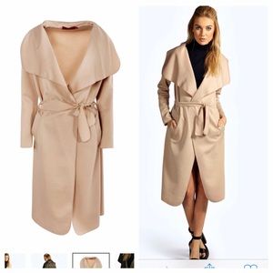 Boohoo Nude Duster Jacket