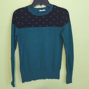 Green polka dot sweater Caslon XS