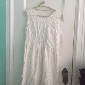 White eyelet dress with skulls