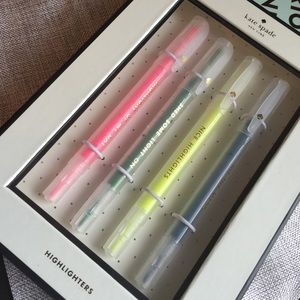 Kate Spade highlighters and eraser set