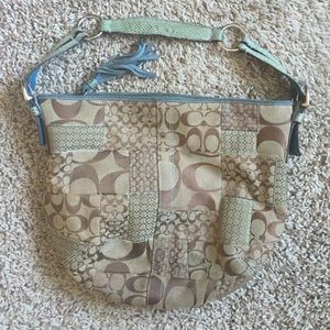 Coach Bag with Snakeskin Strap