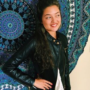 Black vegan leather jacket