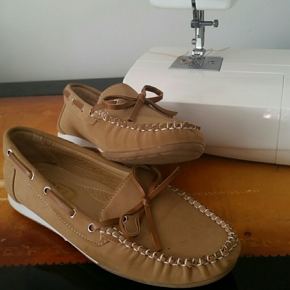 Beige Boat Shoes