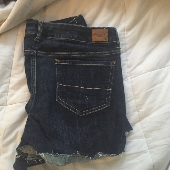 Dark wash midi short