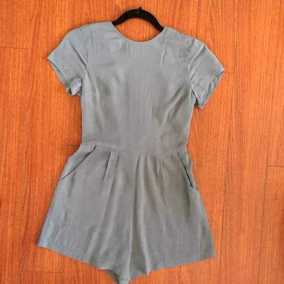 Reformation Grey Romper Jumpsuit