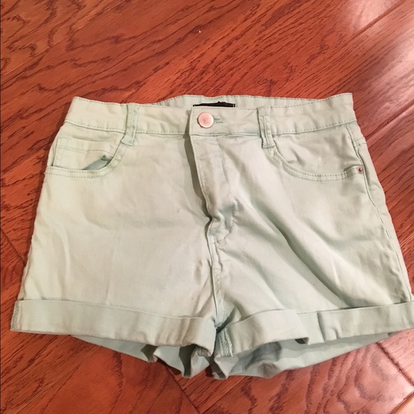 Mint green high waisted shorts - Picture 1 of 2