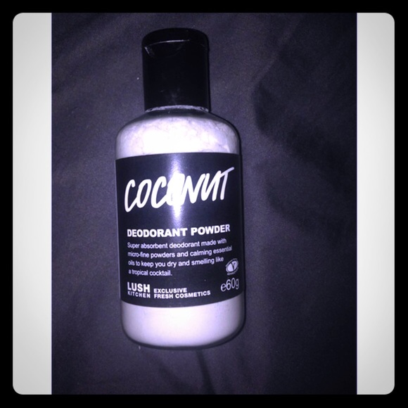 Lush kitchen coconut scented deodorant powder.