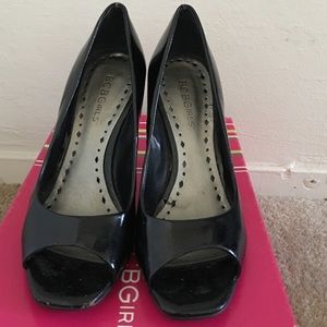 BCBG Girls Patent Peep Toe Heels