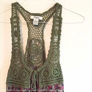 Floral Print Vest/ Cover Up