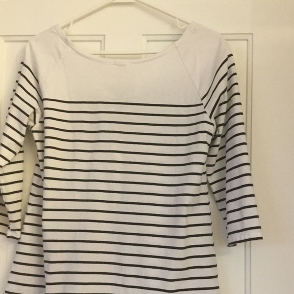 Women's JCrew 3/4 Sleeve Striped shirt - Picture 3 of 3